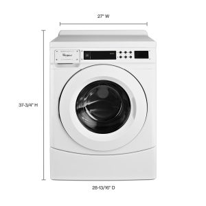 WHIRLPOOL CHW9160GW 27" Commercial High-Efficiency Energy Star-Qualified Front-Load Washer, Non-Vend White - Image 4