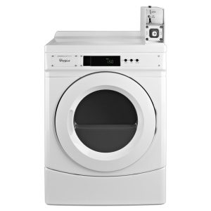 WHIRLPOOL CGD9150GW 27" Commercial Gas Front-Load Dryer Featuring Factory-Installed Coin Drop with Coin Box White - Image 3