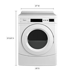 WHIRLPOOL CED9160GW 27" Commercial Electric Front-Load Dryer, Non-Vend White - Image 12