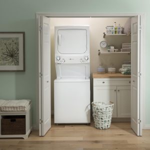 GE APPLIANCES GUD27EESNWW GE Unitized Spacemaker® ENERGY STAR® 3.9 cu. ft. Capacity Washer with Stainless Steel Basket and 5.9 cu. ft. Capacity Electric Dryer - Image 15