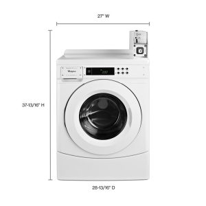 WHIRLPOOL COMMERCIAL CHW9150GW 27" Commercial High-Efficiency Energy Star-Qualified Front-Load Washer Featuring Factory-Installed Coin Drop with Coin Box - Image 4