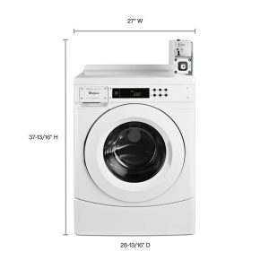 WHIRLPOOL COMMERCIAL CHW9150GW 27" Commercial High-Efficiency Energy Star-Qualified Front-Load Washer Featuring Factory-Installed Coin Drop with Coin Box - Image 7