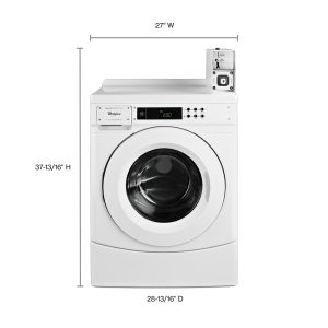 WHIRLPOOL COMMERCIAL CHW9150GW 27" Commercial High-Efficiency Energy Star-Qualified Front-Load Washer Featuring Factory-Installed Coin Drop with Coin Box - Image 6