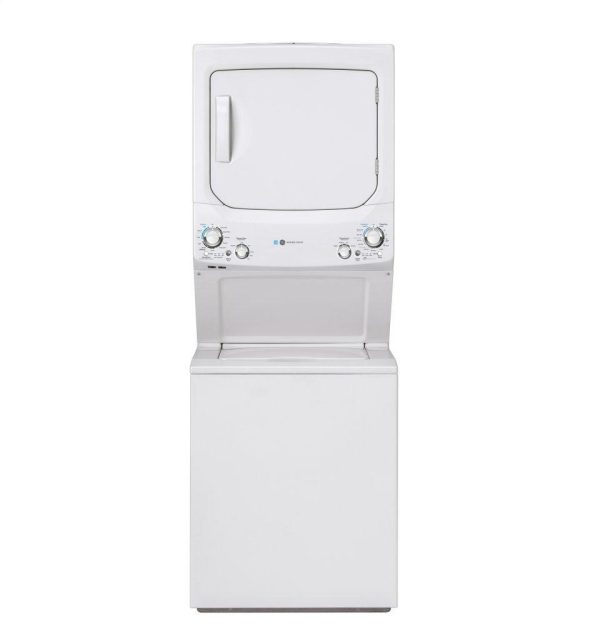 GE APPLIANCES GUD27EESNWW GE Unitized Spacemaker® ENERGY STAR® 3.9 cu. ft. Capacity Washer with Stainless Steel Basket and 5.9 cu. ft. Capacity Electric Dryer