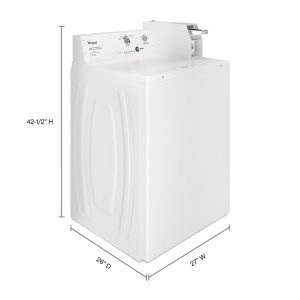 WHIRLPOOL CAE2795FQ Commercial Top-Load Washer, Non-Vend White - Image 10