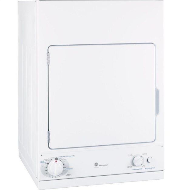 GE APPLIANCES DSKS433EBWW GE Spacemaker® 240V 3.6 cu. ft. Capacity Stationary Electric Dryer
