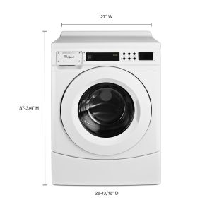 WHIRLPOOL CHW9160GW 27" Commercial High-Efficiency Energy Star-Qualified Front-Load Washer, Non-Vend White - Image 6