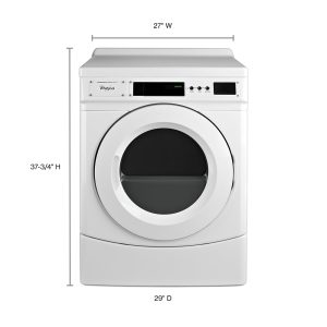 WHIRLPOOL CED9160GW 27" Commercial Electric Front-Load Dryer, Non-Vend White - Image 6